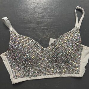 Dazzling Women's Top - Silver